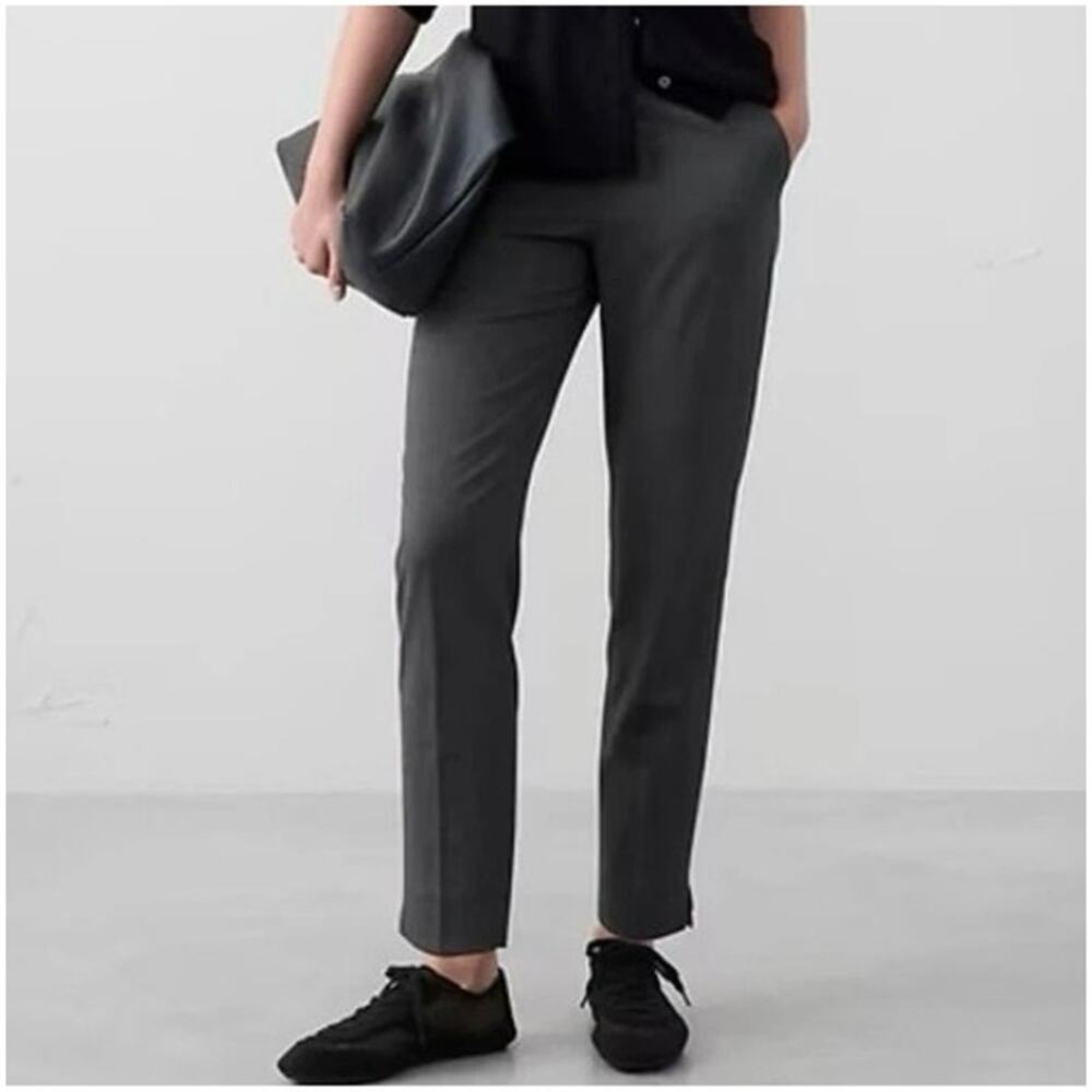 Banana Republic Womens 4 Petite Hayden Tapered High Rise Pants Trousers Pull On
